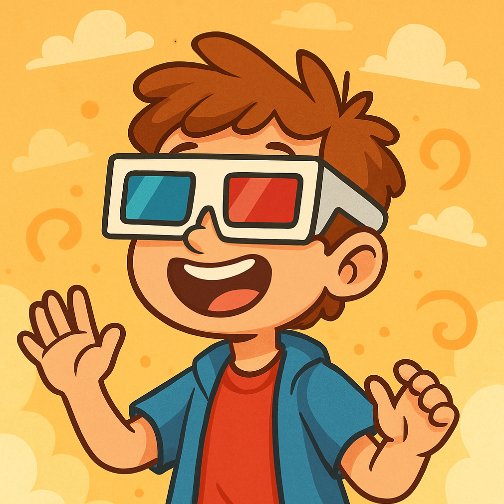 Graphic – Boy with 3D glasses – 2