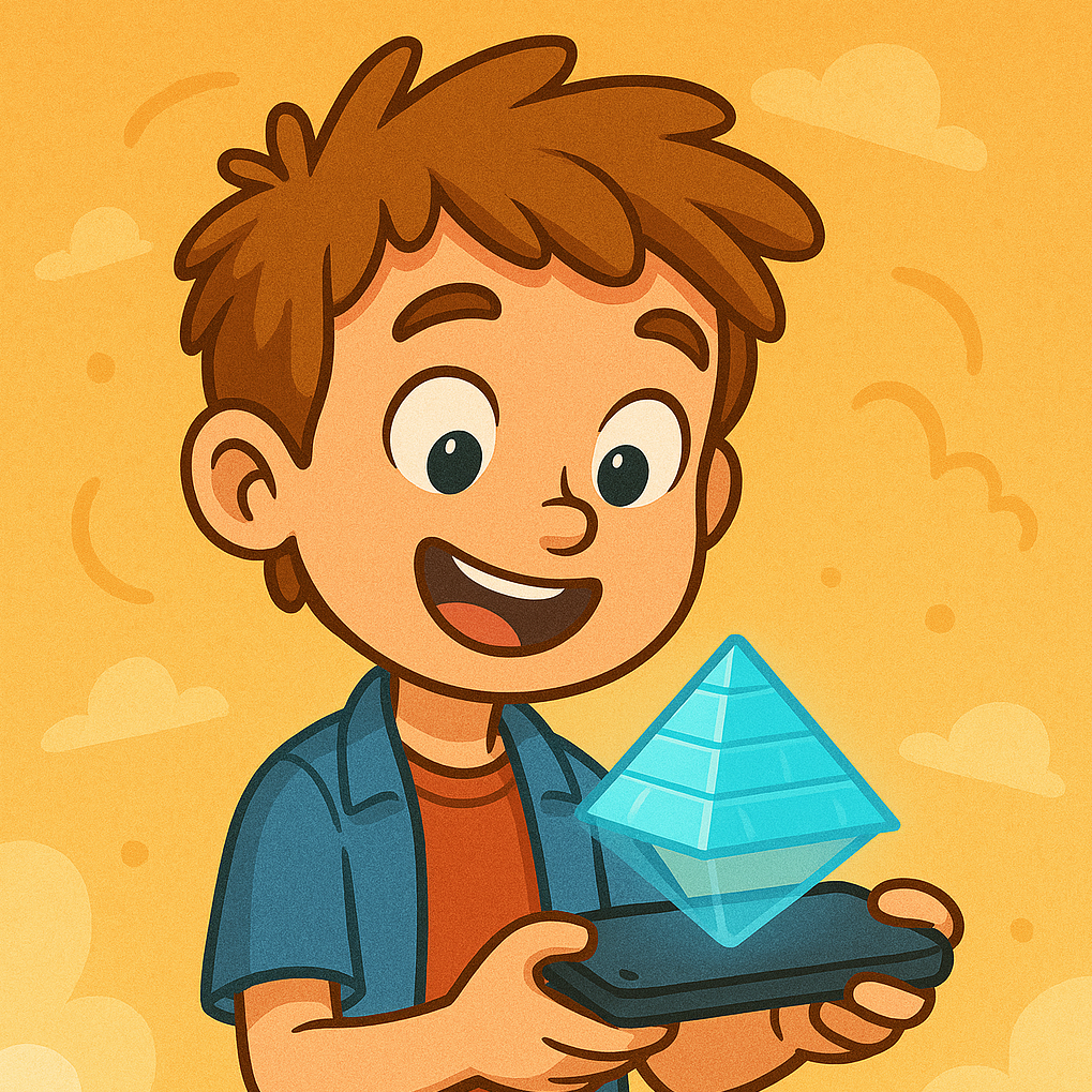 Graphic – Boy holding a prism – 1