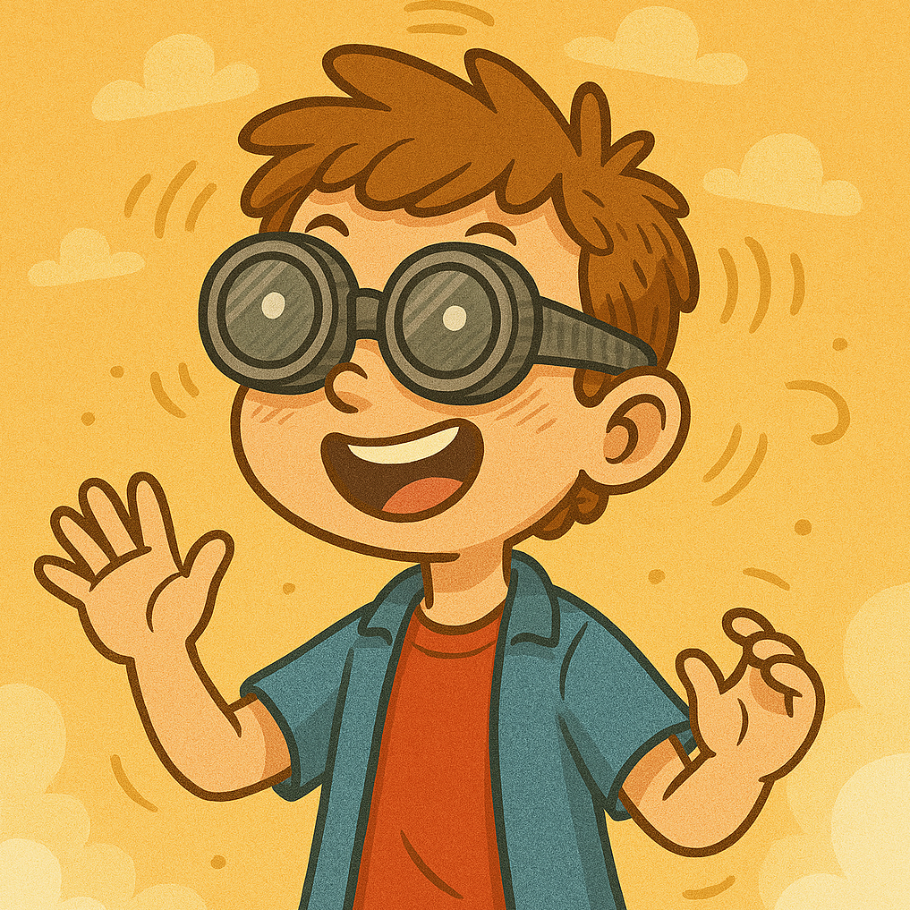 Graphic – Boy with round goggles – 2