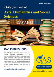 Εξώφυλλο του GAS Journal of Arts Humanities and Social Sciences (GASJAHSS)