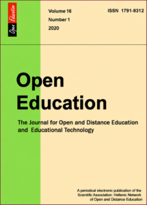Open Education — Volume 16, Number 1, 2020 — εξώφυλλο περιοδικού